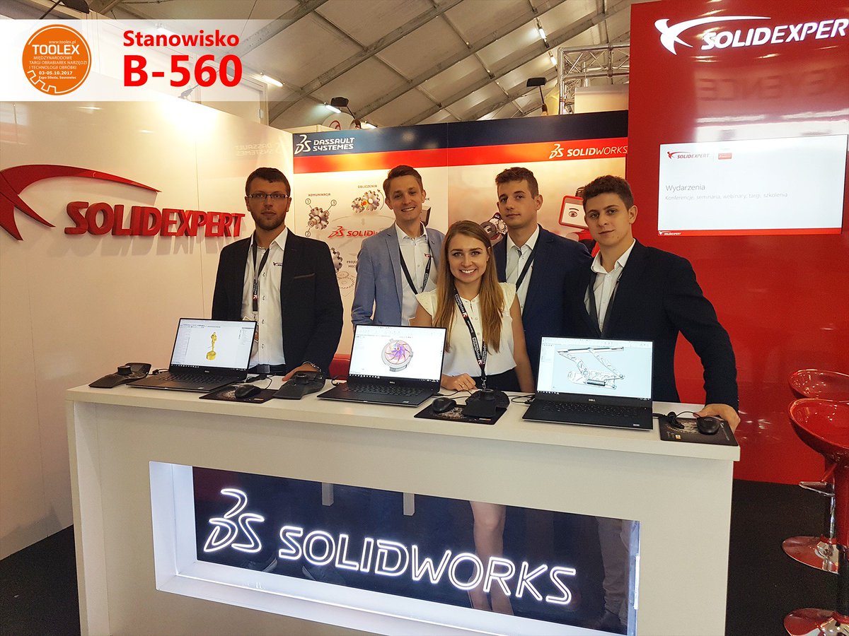 SOLIDEXPERT's tweet photo. Jesteśmy dzisiaj obecni na targach #TOOLEX w Sosnowcu! 
Zapraszamy do odwiedzenia naszego stanowiska B560

#Targi #SOLIDWORKS #CAM #CAD https://t.co/FYLG4HKl46