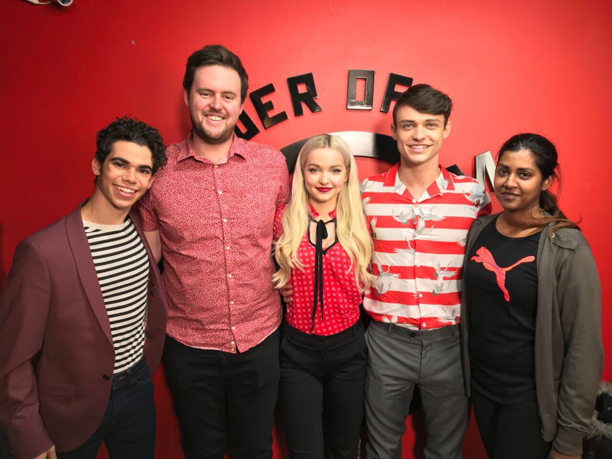 5FM's tweet photo. Some real life Disney magic on @HammanTime this morning! Thanks for hanging out guys! #Descendants2 https://t.co/6y3ko8wXdN