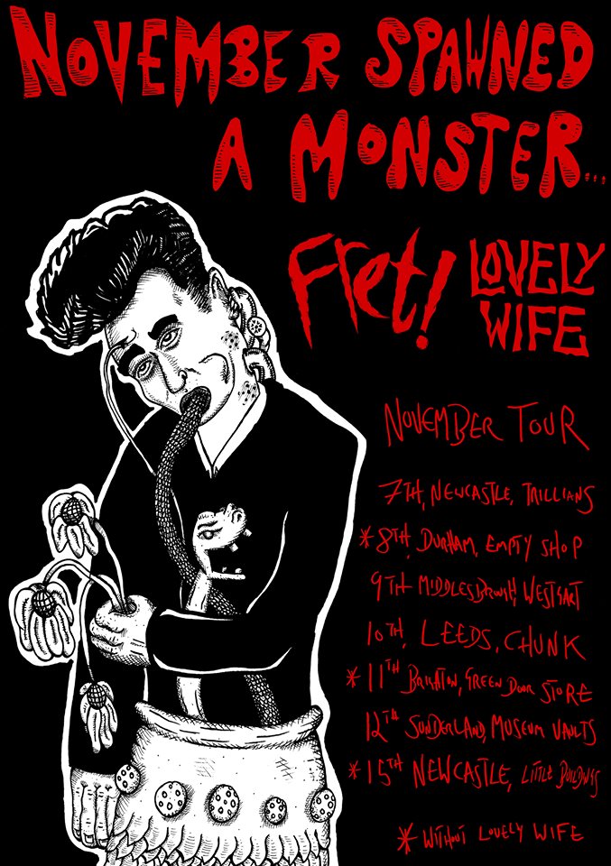 We're off on tour next month with @iamfret
Come get some Wife in your life!
#doom #sludge #surf #rock #Morrissey #prick