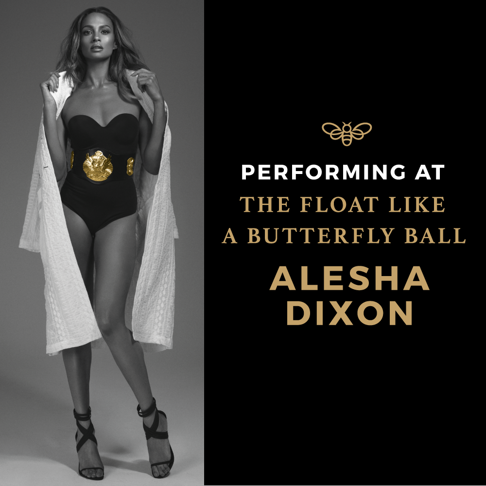 Can't wait to see @AleshaOfficial at Friday's #floatlikeabutterflyball presented by the amazing @caudwellkids @EwingLaw1 #charitytuesday 🥊🎉