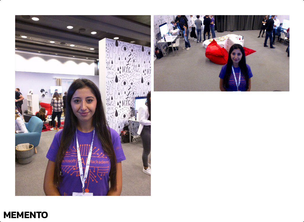 MementoSolution's tweet image. Enjoying my moments with #Memento at #MicrosoftExperiences17 #AIhackademy #ComputerVision #UserExperience !