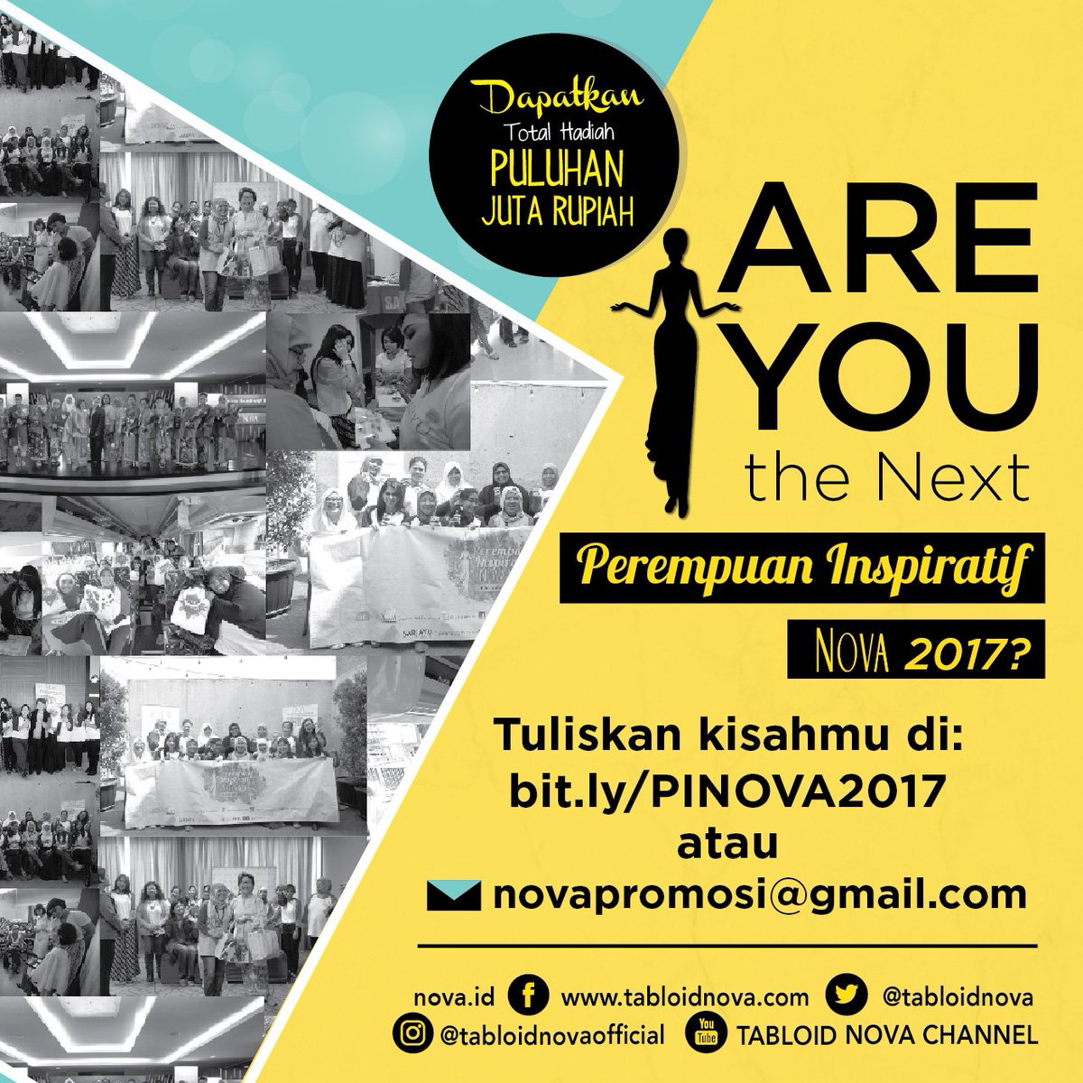 officialnova_id's tweet photo. Ubah Indonesia dengan cerita inspiratif kamu di Perempuan Inspiratif Nova 2017 https://t.co/tW2I9SQedz
#PINOVA2017 #DoCollaborate https://t.co/SX2Gxszp5l