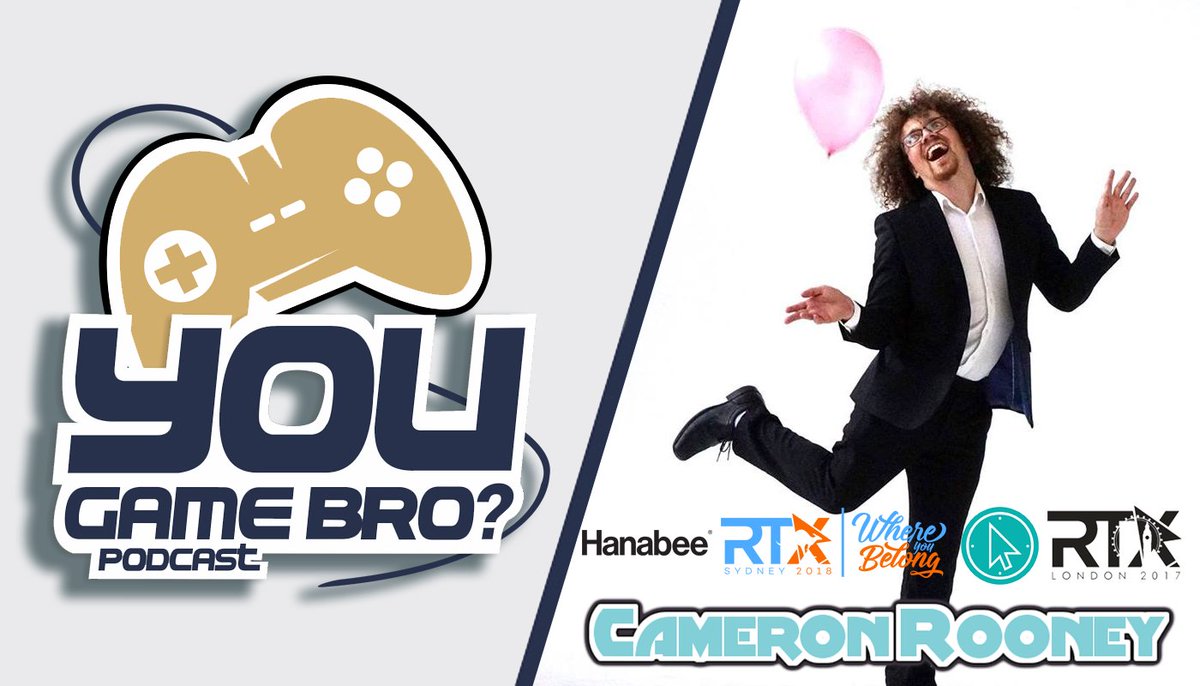 YouGameBr0's tweet image. Tomorrow night 8pm twitch.tv/yougamebropodc… @CamMRooney of @HanabeeOfficial @RTXSydney @ClickySticks returns for ep 67 #RTX #RTPodcast #AGPN