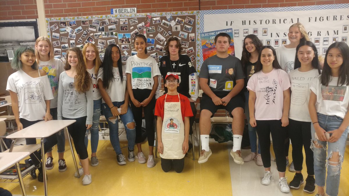 ehs_ap_euro's tweet photo. AP Euro kids sportin' their Renaissance and Reformation t-shirts today!

#apeuro
@EdisonChargers https://t.co/6GSTFBNZh7