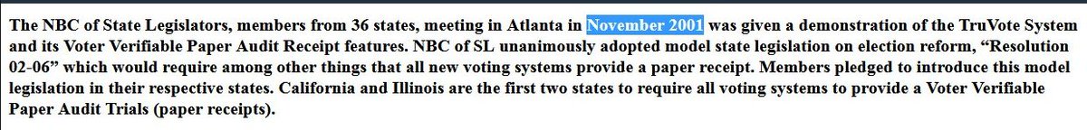 3. This source states that TruVote's EVM w/ a PAPER AUDIT TRAIL was demonstrated in ATLANTA GA in Nov. 2001!  http://www.apfn.net/messageboard/03-21-04/discussion.cgi.3.html …