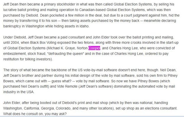 4. GA chose Diebold's PAPERLESS EVMs. Diebold was previously called "Global" and was founded by 3 CRIMINALS  http://freepress.org/article/felons-fingers-us-vote-mail-system … …