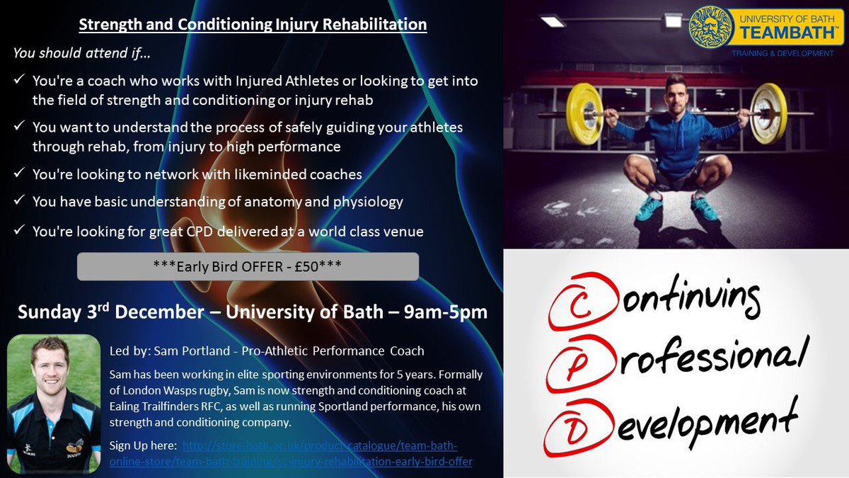 TeamBathTD's tweet photo. @harryroberts951 Check out this Workshop happening in December @harryroberts951. Great compliment to your L4 qual. Sign up here:

https://t.co/lmlmWL5gpb https://t.co/LYxbagWIm8