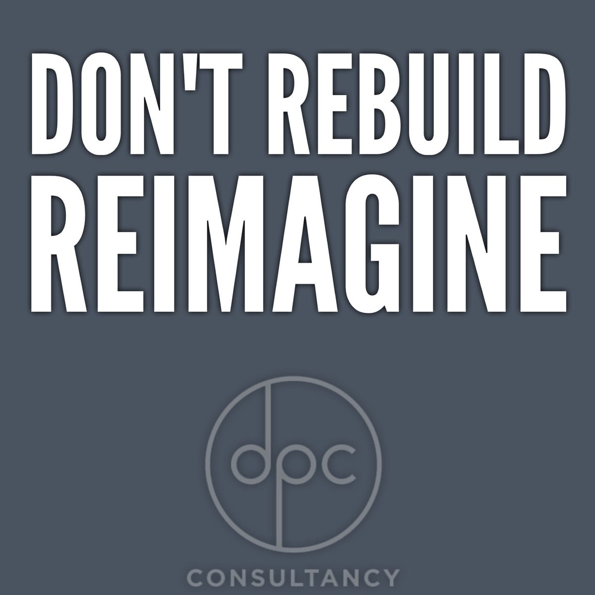 drewpovey's tweet photo. Don't just follow the crowd.
Don't just do what everyone else does.
Don't rebuild what was there before, reimagine #reimagine https://t.co/f1OGal0JRV
