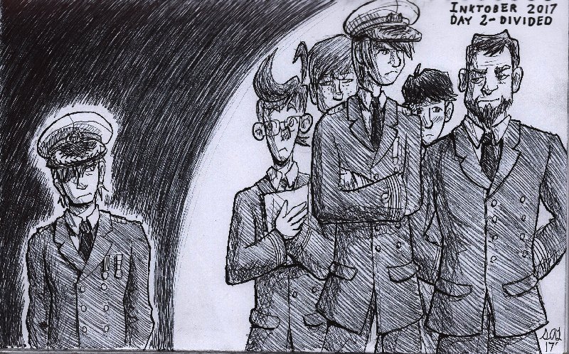 TiredPuppeteer's tweet image. Inktober Day 2 - Divided. #puppetart #puppetOCs #Inktober #inktober2017