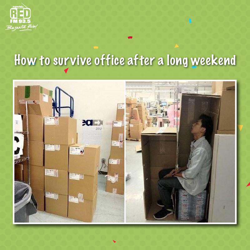 RedFMIndia's tweet photo. #PostLongWeekend #LazyWeekday #SurvivingOffice https://t.co/PiHGSvYTjl