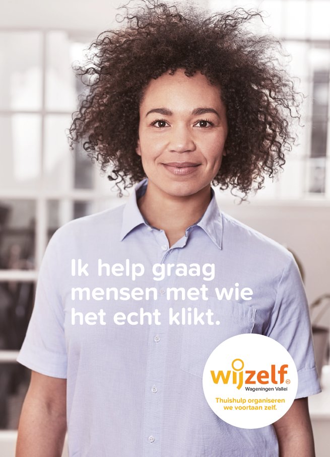 "Ik help graag mensen met wie het echt klikt". Dat kan bij Wijzelf! Wil jij hulp of zorg bij mensen thuis leveren? wageningen-vallei.wijzelf.nl