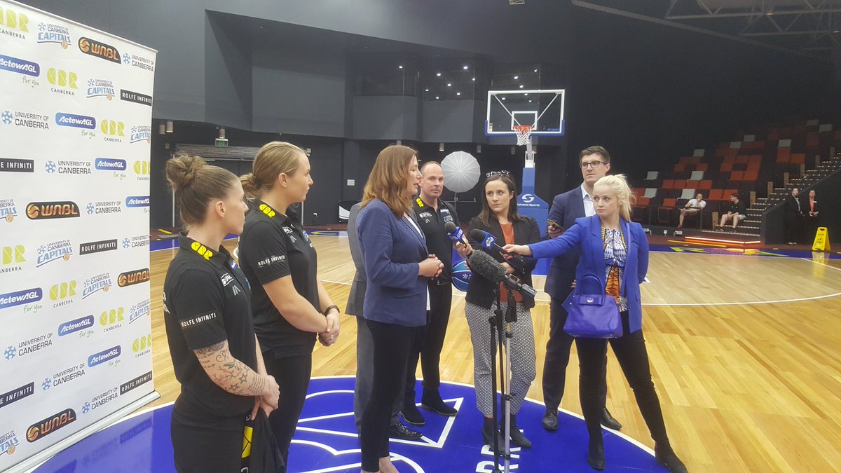 SportandRecCBR's tweet photo. Great to see @UCCapitals unveil their new home court today @CanberraNCC. Need Tickets for 1st home game this Friday https://t.co/pmbH2x10nd https://t.co/KLWInk8y8N