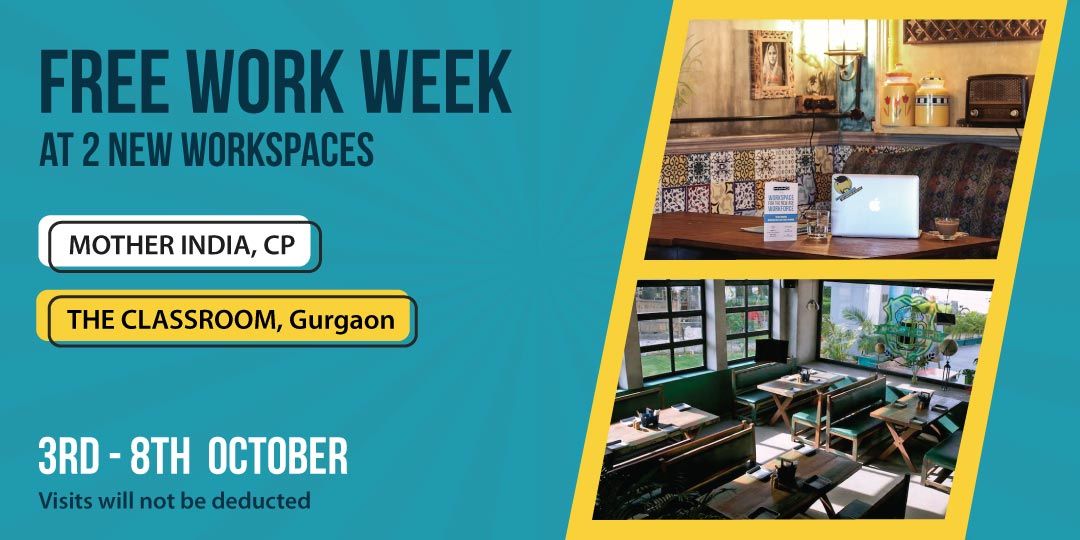 myHQSpace's tweet photo. Did we hear FREE WEEK? YES!
#myHQworkspaces #delhivibe #gurgaon #weektrial #coworking https://t.co/IgcAuFVR0S