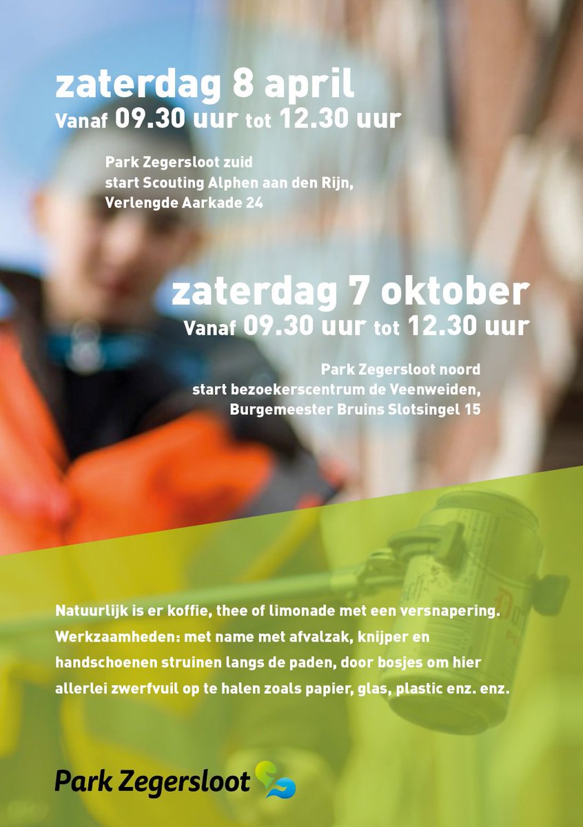 DR_Producties's tweet photo. Zaterdag Park Zegersloot (noord) weer schoonmaken. Help tussen 9.30 -12.30 uur. Start gebouw de Vlinder/BC  Veenweiden. Dank , tot zaterdag. https://t.co/4xkhsANMxr