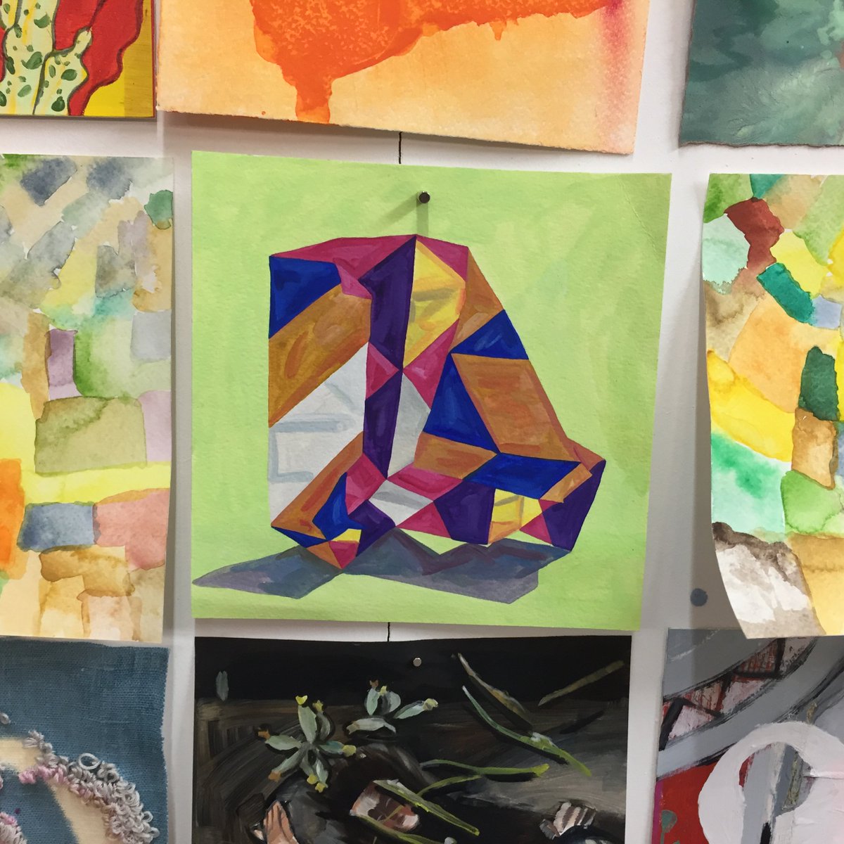 marionpiper's tweet photo. #PIYPAINTLOUNGE @sluice really enjoying the conversational vibe around painting ... last day today ! @paintbritain @PaintUnion https://t.co/KwNRlmaVNb