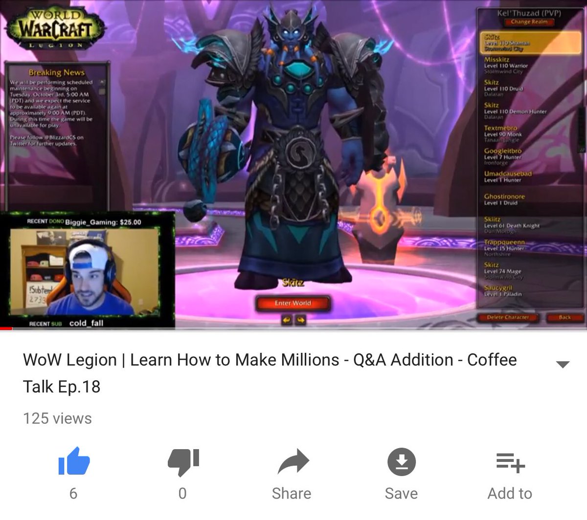 itsSKITZ's tweet photo. Show it some love!
Just went up! Coffee Talk Ep18!!
Q&amp;A Addition
https://t.co/yW41cj2gHf
#worldofwarcraft #Warcraft #goldguides #Goldmaking https://t.co/LFAVJFMOzX