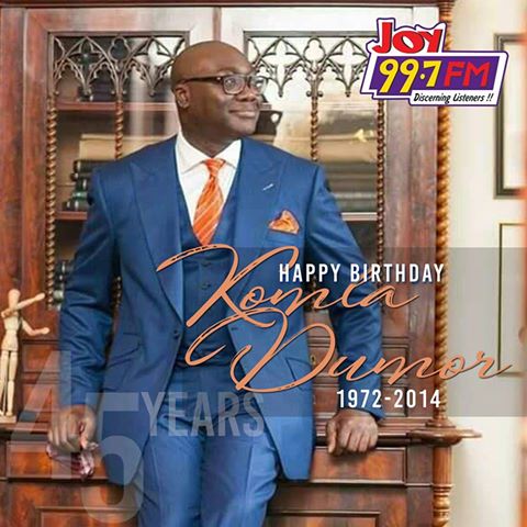 Happy Birthday to the Boss Player, Komla Dumor, he would have turned 45years today. May he rest in peace. 