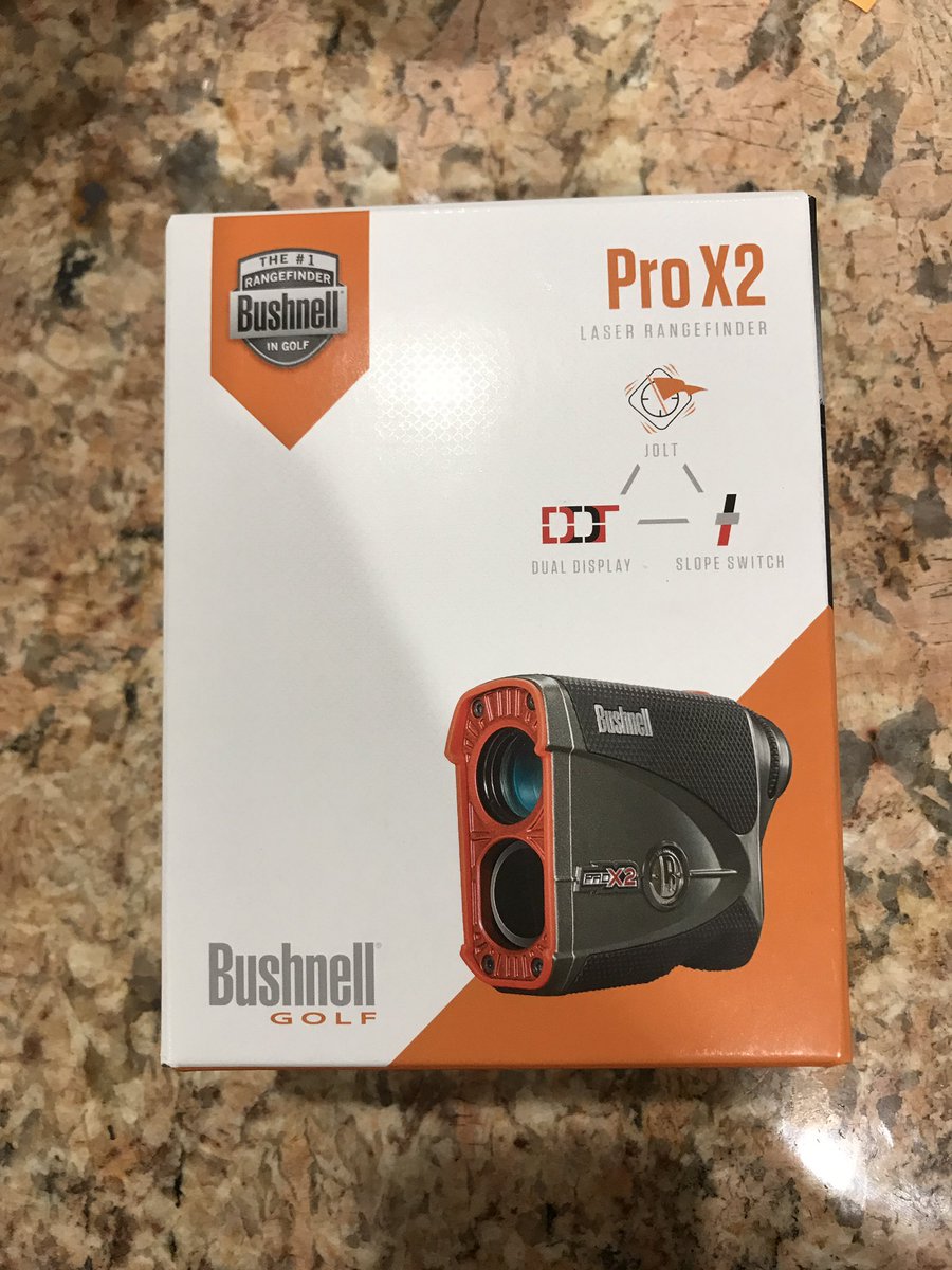 Big thanks to <a href="/BushnellGolf/">Bushnell Golf</a> for hooking me up with the latest laser. Very handy having the slope option! 👍