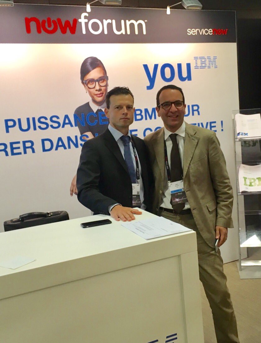 Frank_ALLARD's tweet photo. IBM sponsor Gold au #nowforum à Paris. Solutions ITSM de ServiceNow. Du Consulting aux solutions Cognitive &amp; Automation de IBM  @accaouipro https://t.co/pSs14cDS0I