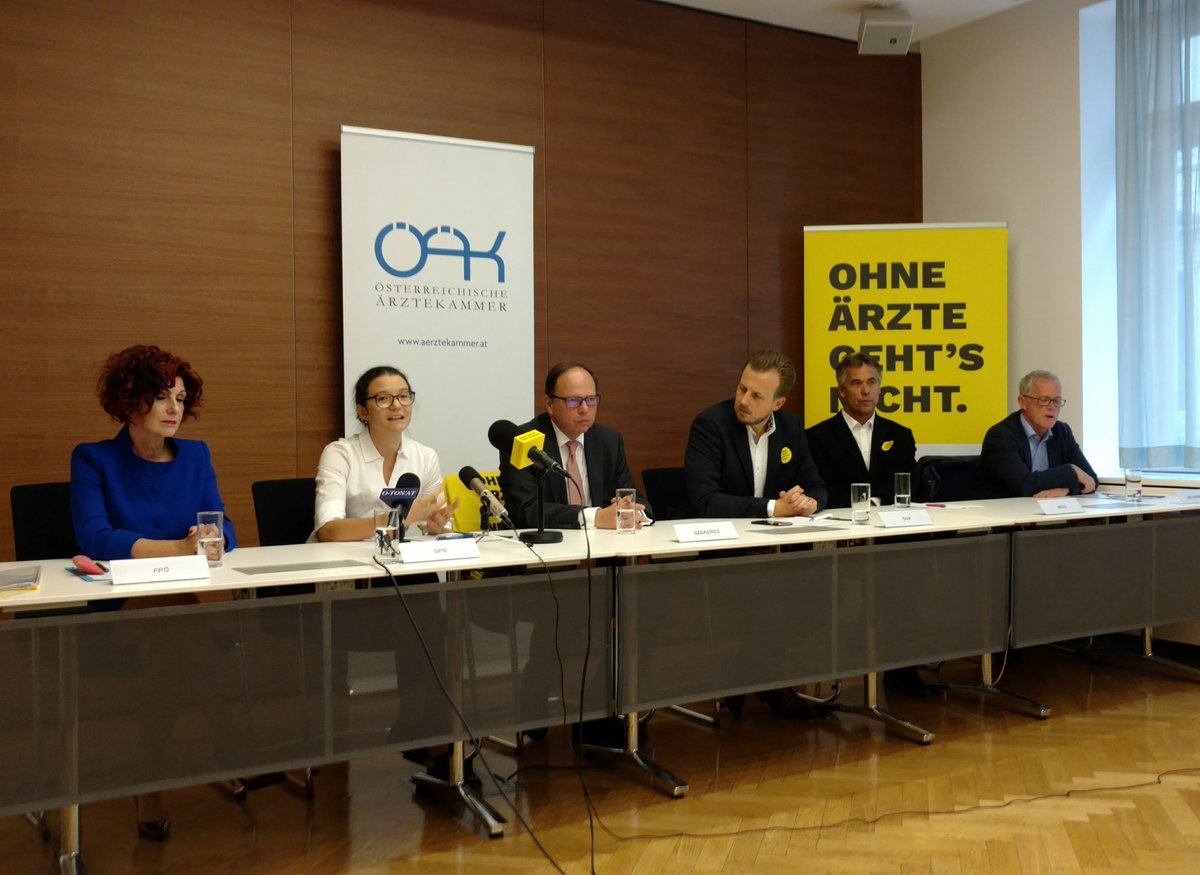 aerztekammerat's tweet photo. Über #Parteigrenzen hinweg, brauchen wir mehr #ÄrztInnen in der #Politik. Gesundheitspolitik von Experten. #fpö #spö #öäk #övp #neos #grüne https://t.co/FwD0dxbgQq