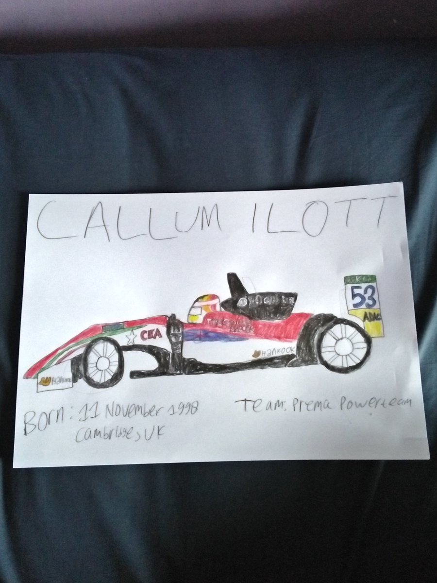 AlbanFJ98's tweet photo. Hey, @callum_ilott. How's my drawing of your car in this year?
#drawing #callumilott #ci53 @fiaf3europe @PREMA_Team https://t.co/qwMk5x5G0f