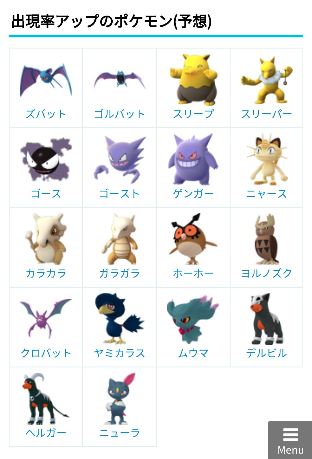 ポケモンgo攻略 みんポケ 在 Twitter 上 ハロウィンイベント17で出現率がアップするポケモン 予想 あくやゴーストタイプのポケモン を中心にイベント期間中に多く出現するポケモンを予想してみました T Co Lbaeeesfhc ポケモンgo T Co