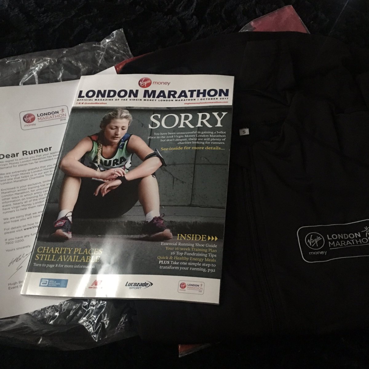c20023's tweet image. Same chap dropped me the this in 2016 Year after year it never gets any easier😔 #rejectedagain #londonmarathon #ukrunchat thanks mr postie👍🏻