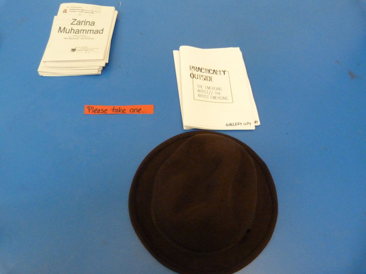 <a href="/FOMOJOY/">#writing = #arting</a> <a href="/ZarinaMuhammad/">˗ˏˋ ᶻᵐ ˊˎ˗</a> #hat <a href="/B_L_N_T/">BLNT Collective</a> please take one = practically outside. <a href="/FalmouthArtGall/">Falmouth Art Gallery</a> #writing = #arting = @thewhitepube