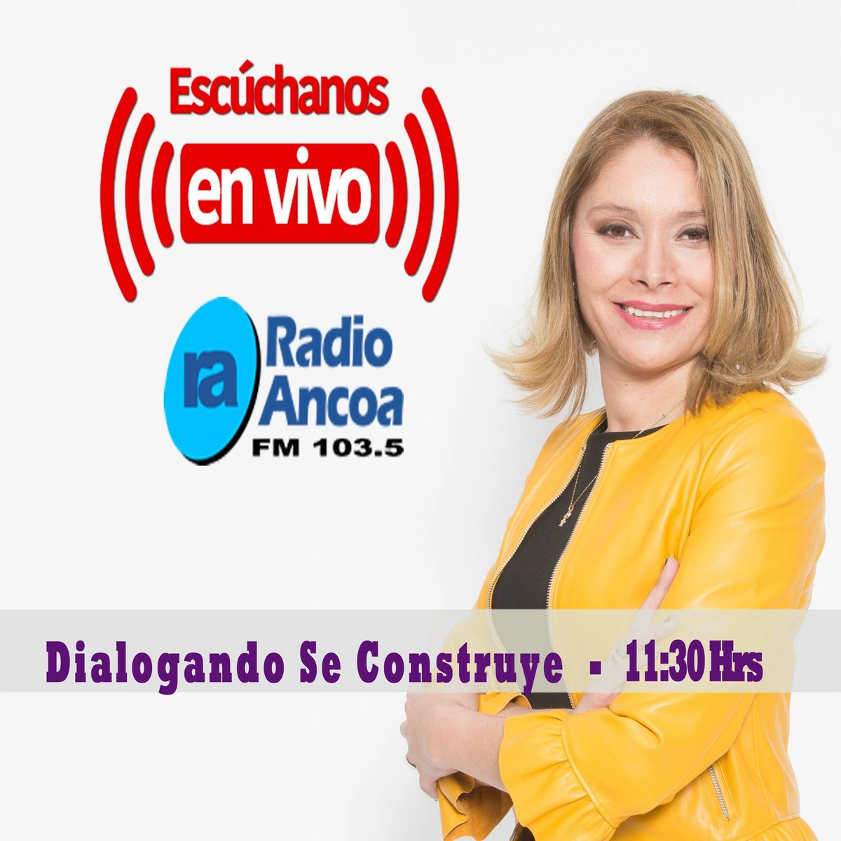 Clo_Aravena_L's tweet photo. Quiero invitarlos a q a las 11:30 horas sintonicen #RadioAncoa 103.5 FM. #DialogandoSeConstruye
¡Acompáñenos! https://t.co/31UcvxPS3c