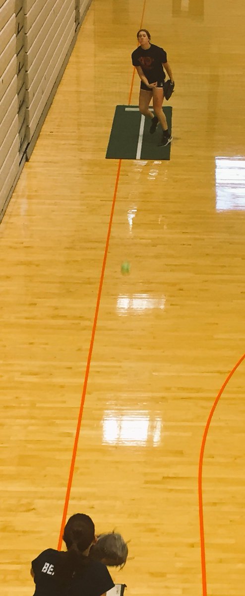 All Conference Bulldog Softball duo Haskins and Beaver putting in work during #SportsTech class