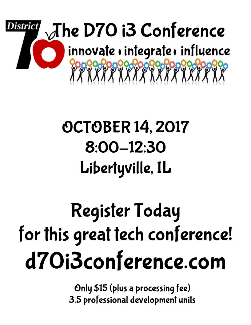 d70tlc's tweet photo. D70 i3 Conference is just around the corner.  Register today for some great PD!  https://t.co/8feh8KyXeA https://t.co/DyRWwRBZSE