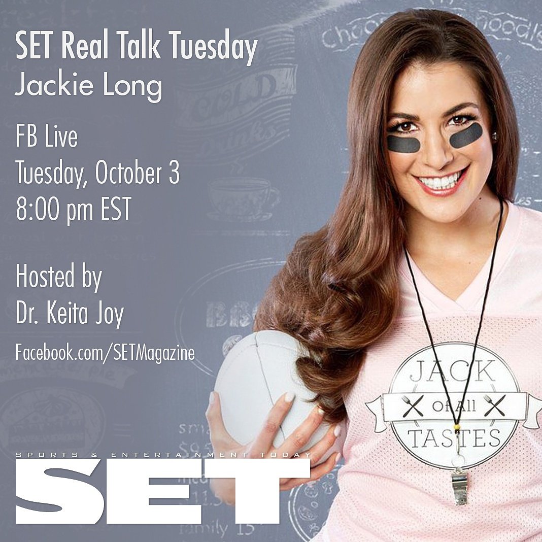 D_Rolle's tweet photo. TONIGHT join us for #SETRealTalkTuesday w/ @JackieLLong sharing tips w/ @DrKeitaJoy about new show @JackOfAllTastes on @DestinationAmerica! https://t.co/Z6MbPcRPhV
