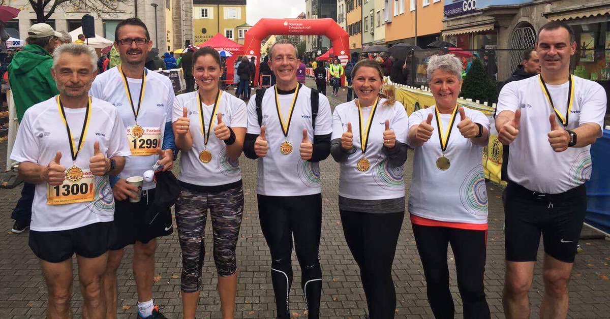 voithgroup's tweet photo. #Sports Unites: bunch of colleagues took part in today's city run in #Crailsheim and cut a good figure. #happy #SportiveHoliday #oct3 #Voith https://t.co/LCRdh36kXQ