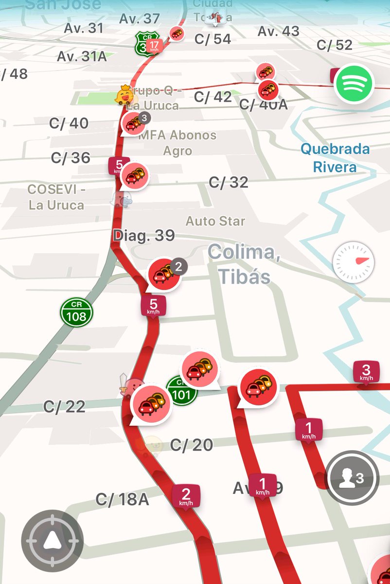 Salida de Tibás hacia la Uruca con mucho @tránsito <a href="/DGPT_CR/">Policía de Tránsito</a> <a href="/telenoticias7/">Telenoticias</a> <a href="/TicoTrafico/">🇺🇦🇨🇷 Tráfico de CR 🇨🇷🇺🇦</a> <a href="/Uber/">Uber</a>