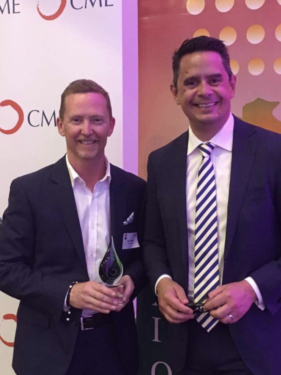 Our MD <a href="/DavdMartn/">David Martin</a> accepting the Chamber of Minerals &amp; Energy Innovation Award tonight well done Team! #Blockchain #energy #innovation #POWR