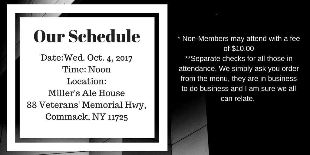 LIBusinessScene's tweet image. Our next meeting #LongIslandBusiness is tomorrow. #LongIsland #BusinessOwners buff.ly/2xMW7r6