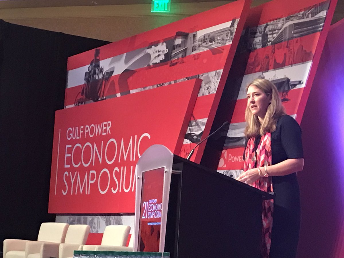 Director Cissy Proctor shares an update on Florida's economy at Gulf Power symposium #NWFLForward