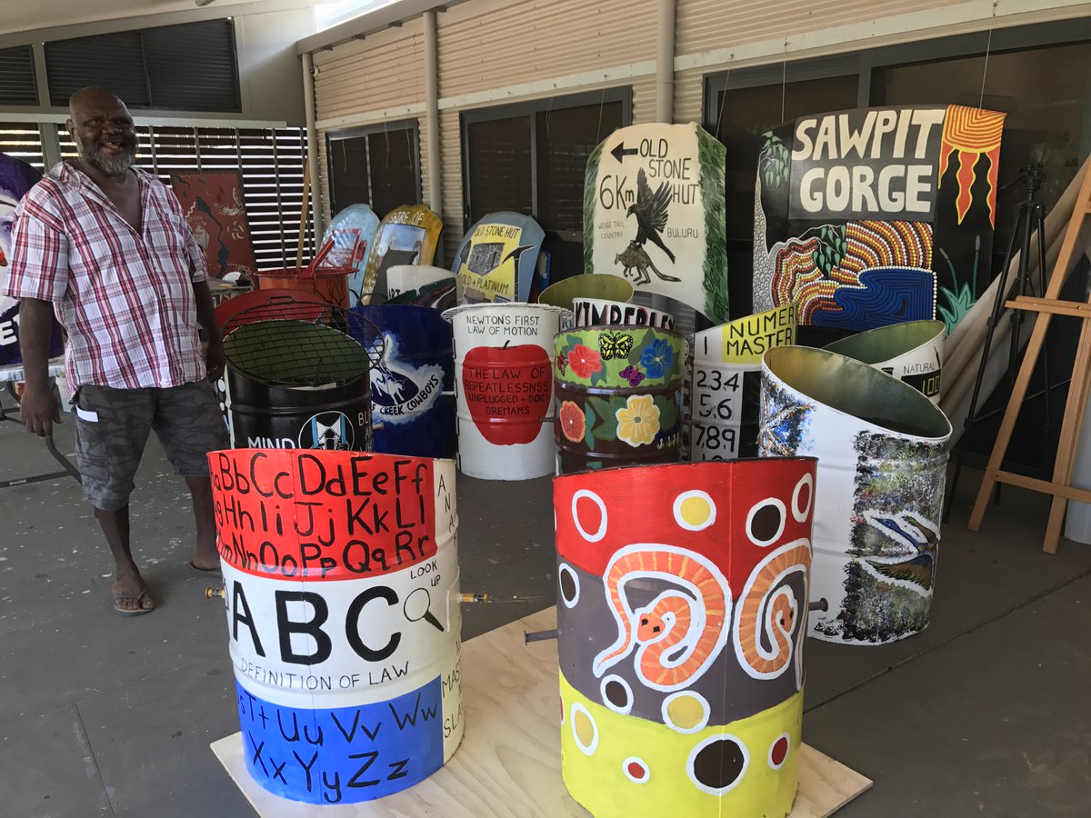 Great initiative by Shire of Halls Creek to develop a unique rubbish bin collection.