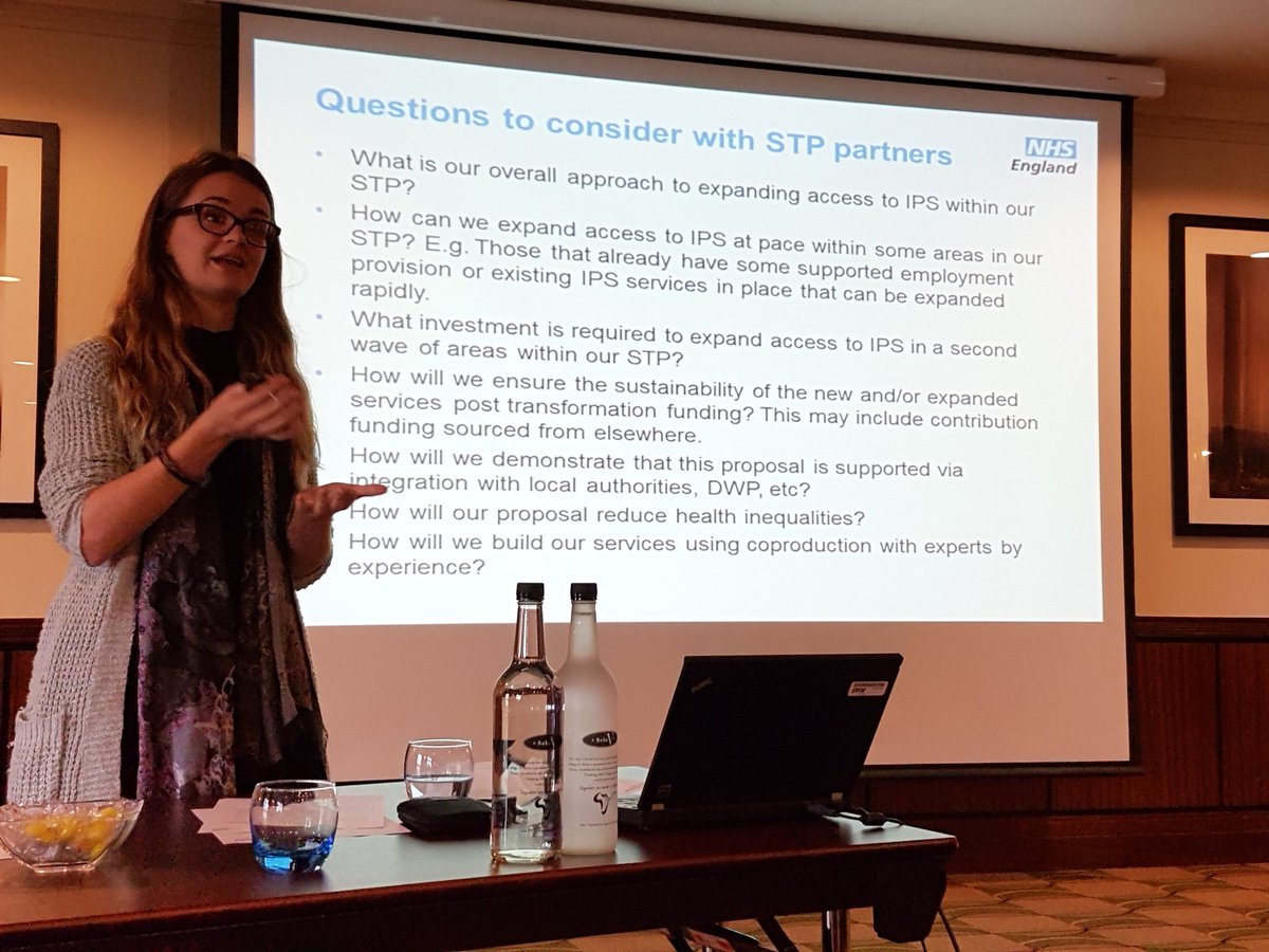 Jan_CMH's tweet photo. #STP areas encouraged by Lauren from @NHSEngland to bid to #doubleaccess to #IPS #Cambridge - with @CentreforMH @NHSBenchmarking @EPUTNHS https://t.co/yq0JTNBWCq