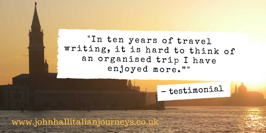 Italianjourneys's tweet photo. What they say about Italian Journeys ... "The attention to detail has been meticulous, In ten years of travel writing, it is hard to think of an organised trip I have enjoyed more.” https://t.co/ZyzQ9V9Bjq https://t.co/102huk39TA