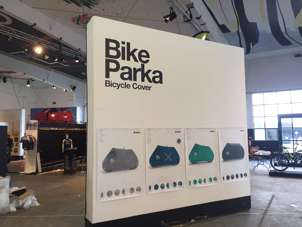 BikeParka's tweet photo. Setting up for the show in Copenhagen #cykel #Copenhagen #docken #cycling #velo https://t.co/jsIH9CIyj6