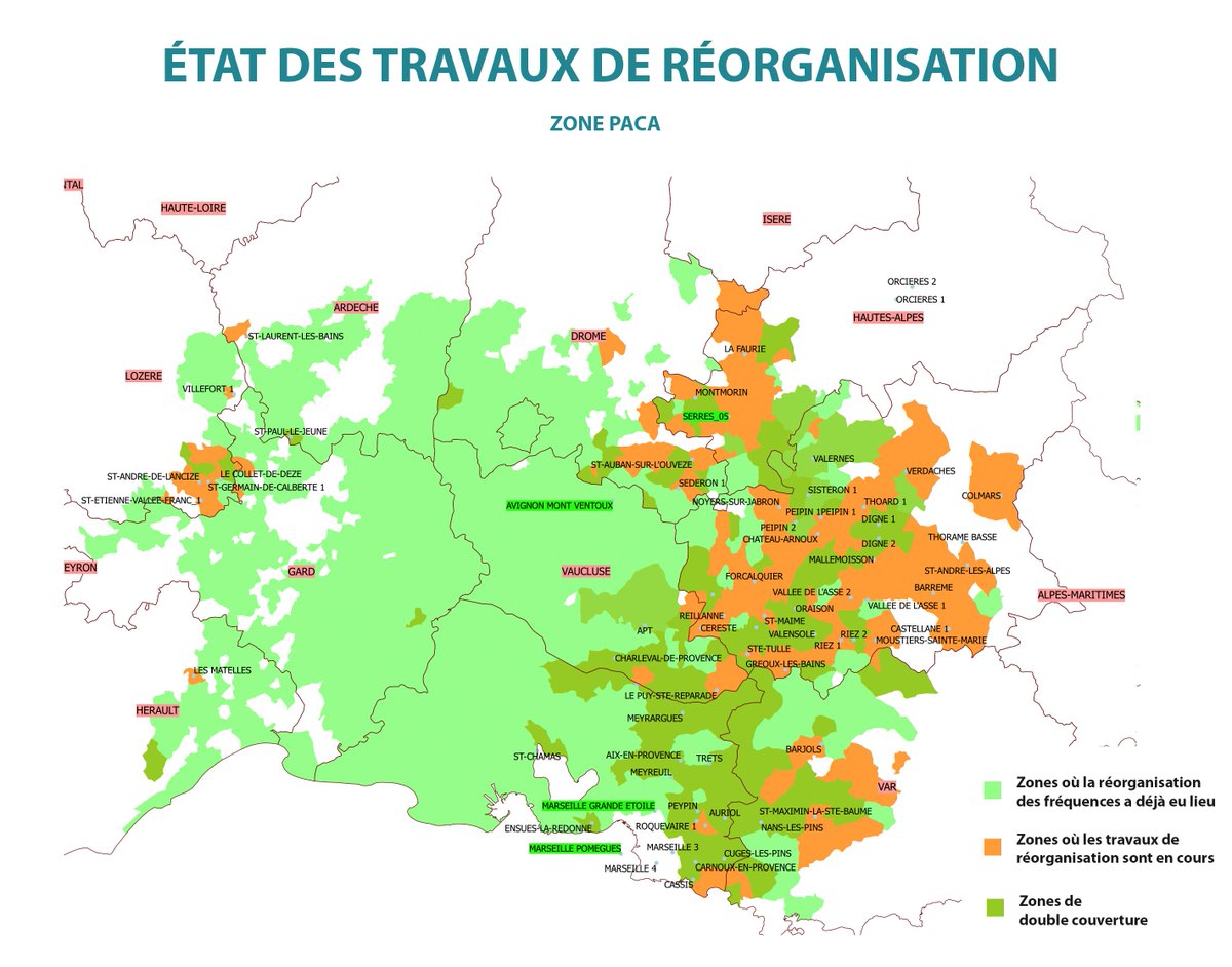 📺 91% de la population du Sud de la France concernée par les changements de fréquences dispose à nouveau de la totalité des chaînes de la #TNT à 11h30 #Tousàvospostes #TV