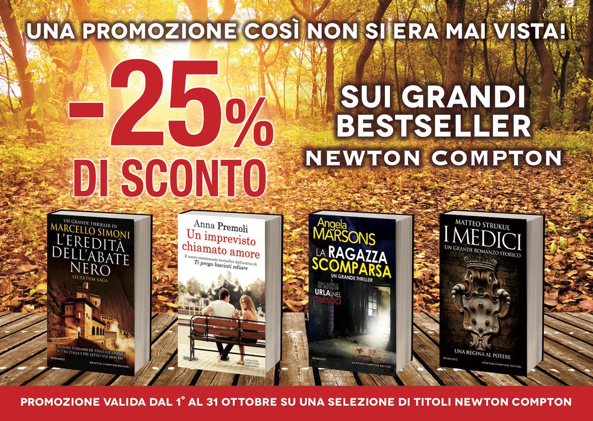 NewtonCompton's tweet photo. Una #promo su misura per gli amanti della carta!
Cercate i titoli scontati nei maggiori store online https://t.co/UJ2QfGYLaD