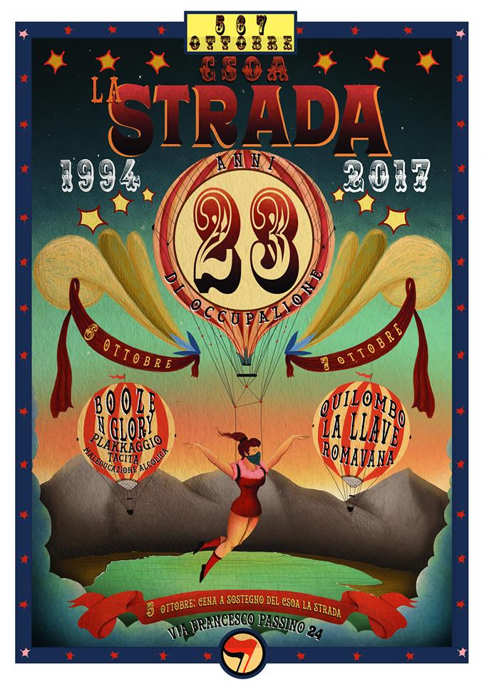 CsoaLaStrada's tweet photo. 23 anni #csoalastrada #garbatella su @facebook il programma delle tre giornate di festeggiamenti! https://t.co/3BzaV01Efa