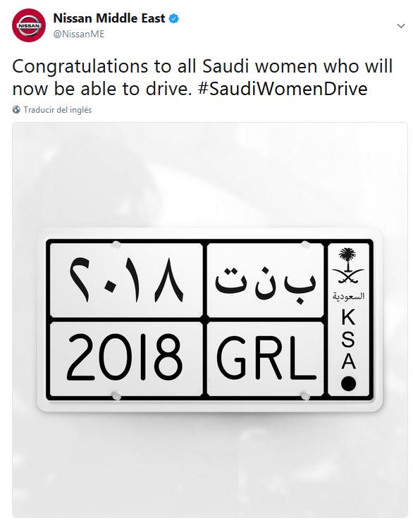 quatro_box's tweet photo. Además, @Nissan y @Volkswagen también se unieron a la celebración. Bravo por todos ellos! #SaudiWomenCanDrive @VW_es @Nissan_ESP https://t.co/eGxpzIzgDu