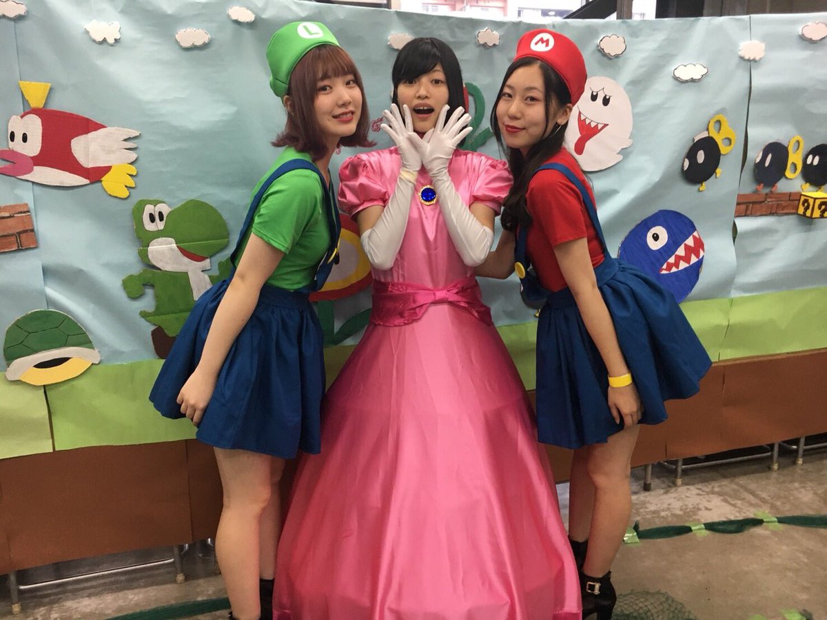 大野 由稀 9 30 10 1みなと総祭 3 2はマリオな世界 キャラクターも小物もみんなのこだわりがすごくて 本当に教室全部が可愛かった フルーツポンチの販売も思ってた以上に売れて大成功でした 2年連続このクラスで文化祭委員ができてなんだかんだ