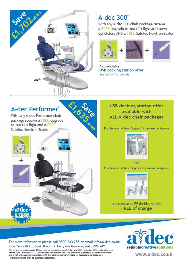 Our current promotional offers won't last forever! Speak to your local A-dec authorised dealer today! gb.a-dec.com/en/Company/Con…