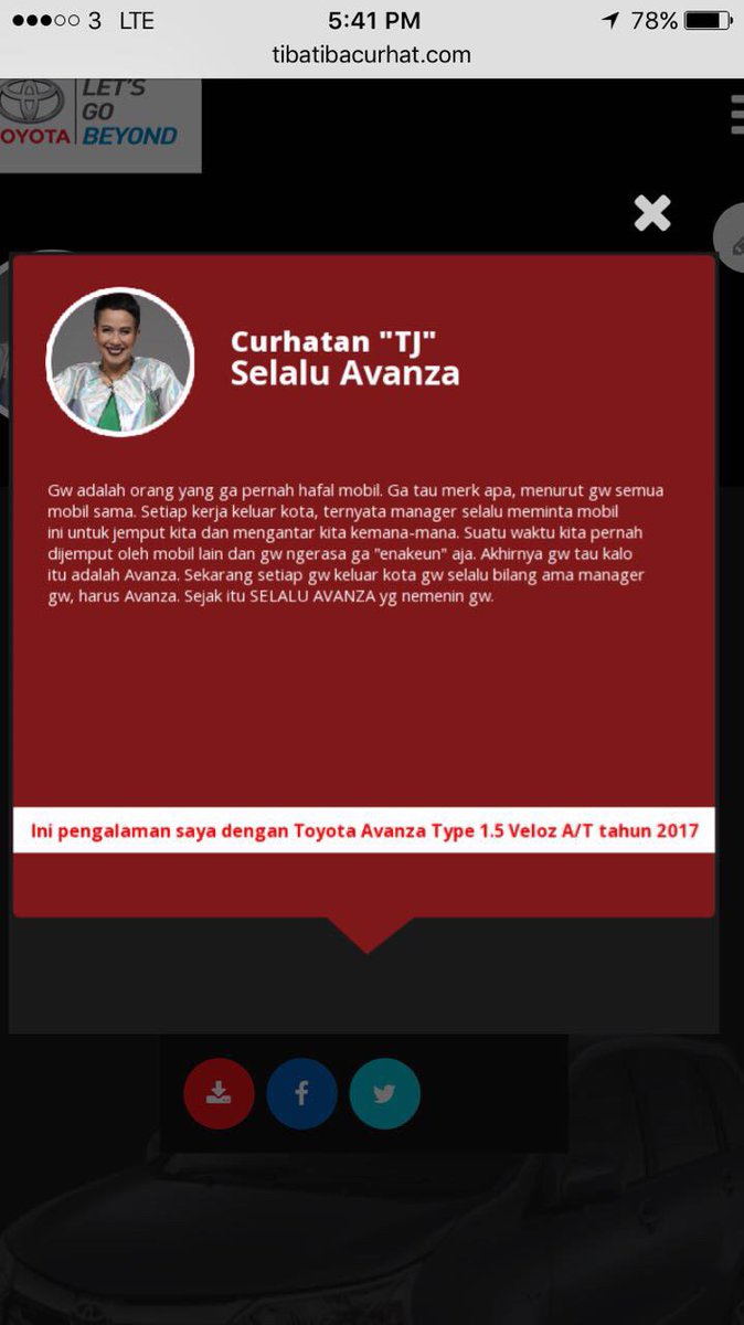 Gaes, punya cerita bareng Avanza? menangin Iphone 7 nya yuk! Buruan ikutan, tinggal klik bit.ly/2fHEamQ #TibaTibaCurhat