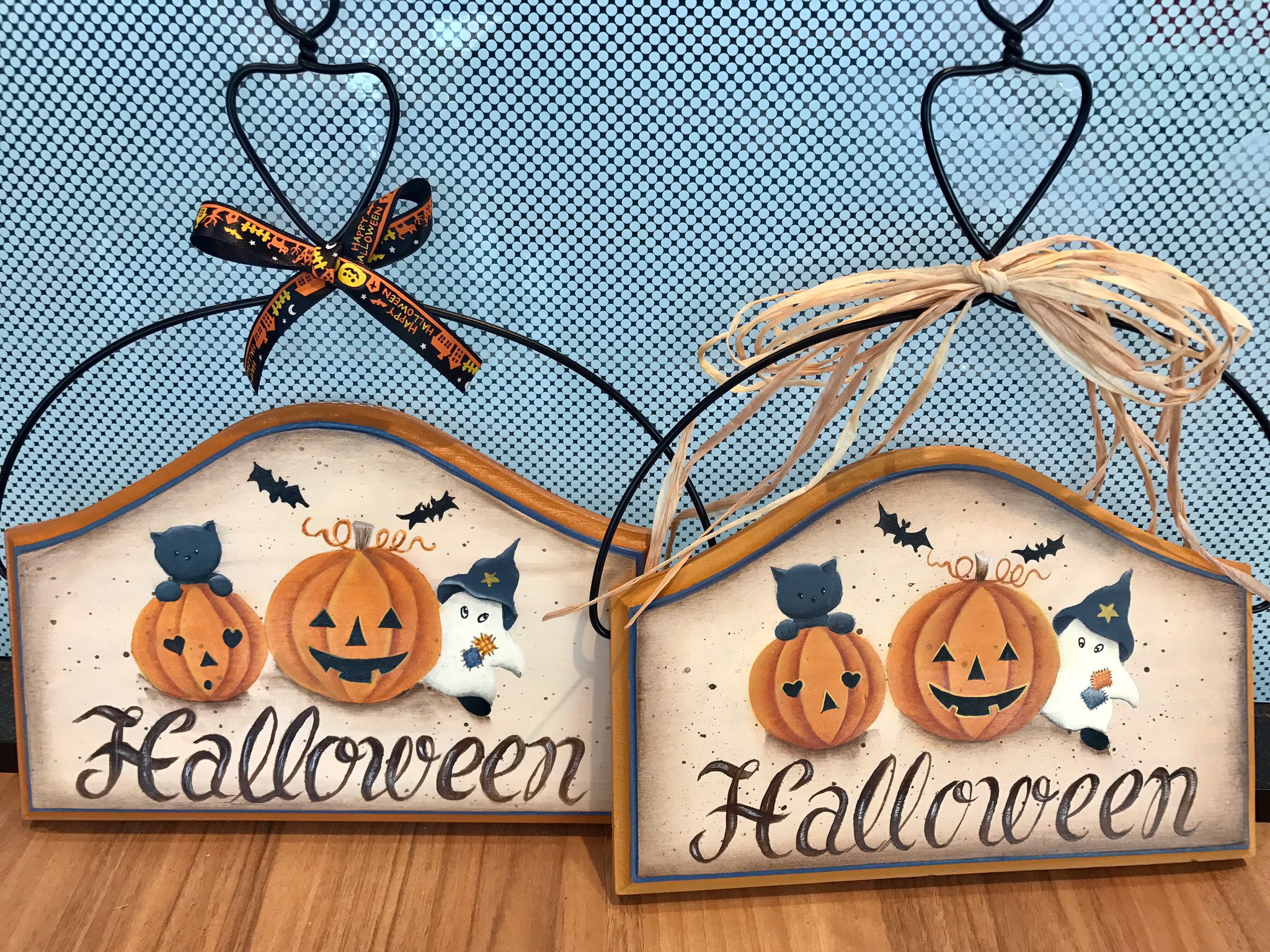 トールペイント作品 ハロウィン ハロウィンボビータカシマ木製