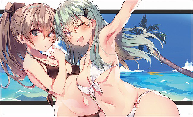 コミ1新作情報4
「鈴谷&amp;熊野」のプレイマットになります。
イラストは装甲枕様(@armor_pillow)になります! 